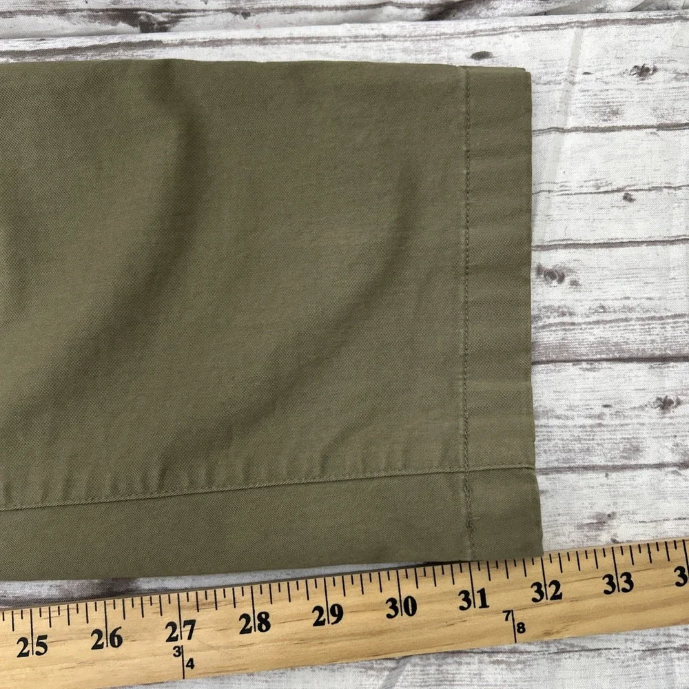 Proper Cloth Tessuti Di Sondrio Casual Pants Men 36x32 Slim Fit Twill Green
